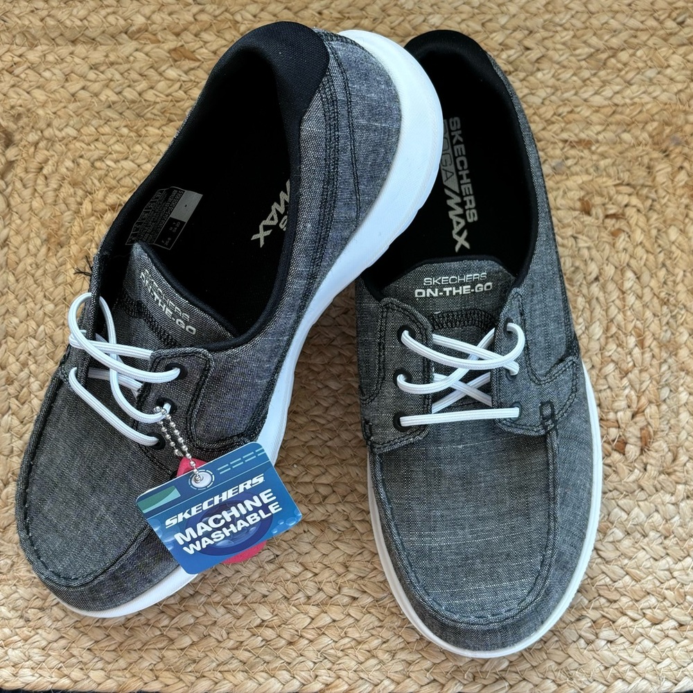 Skechers Women’s Black and White On-The-Go Sneakers